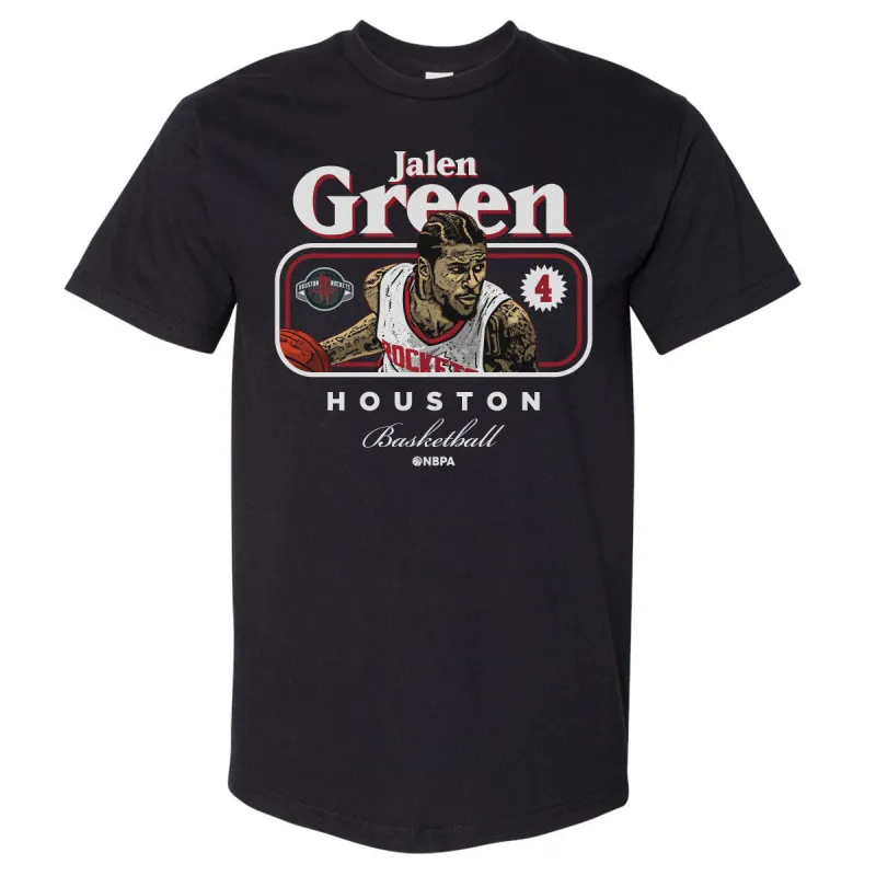 Jalen Green Houston Rockets Cover WHT sold by 500 Level