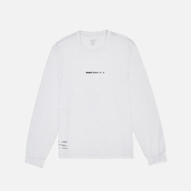 NanoMesh™ Performance Long Sleeve, Unisex - White sold by Bandit Running