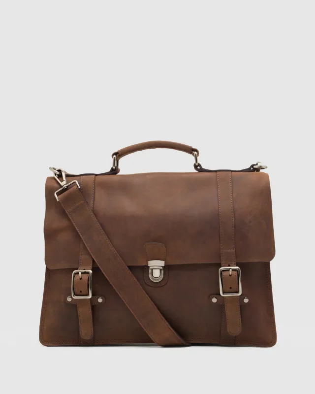 Barton Leather Briefcase sold by Oxford Shop