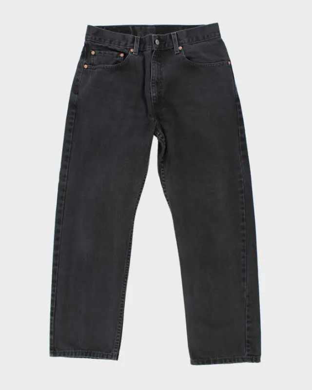 Vintage Levi's 505 Black Jeans - W34 L29 sold by Rokit