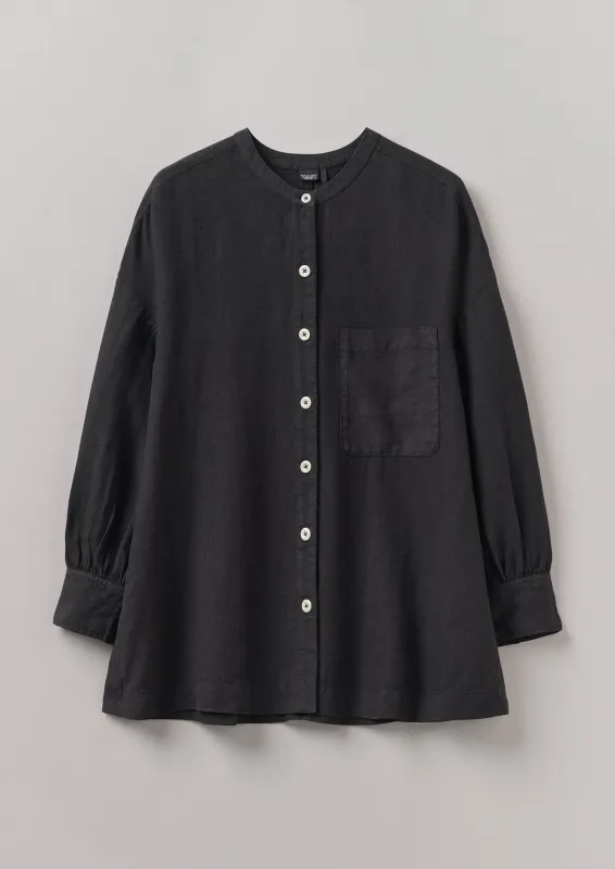 Garment Dyed Linen Oversized Shirt | Black Pepper sold by TOAST