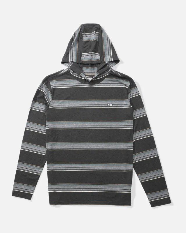 Salty Crew Stacked Up UV Sunshirt Hoodie - COAL sold by Sun Diego Boardshops