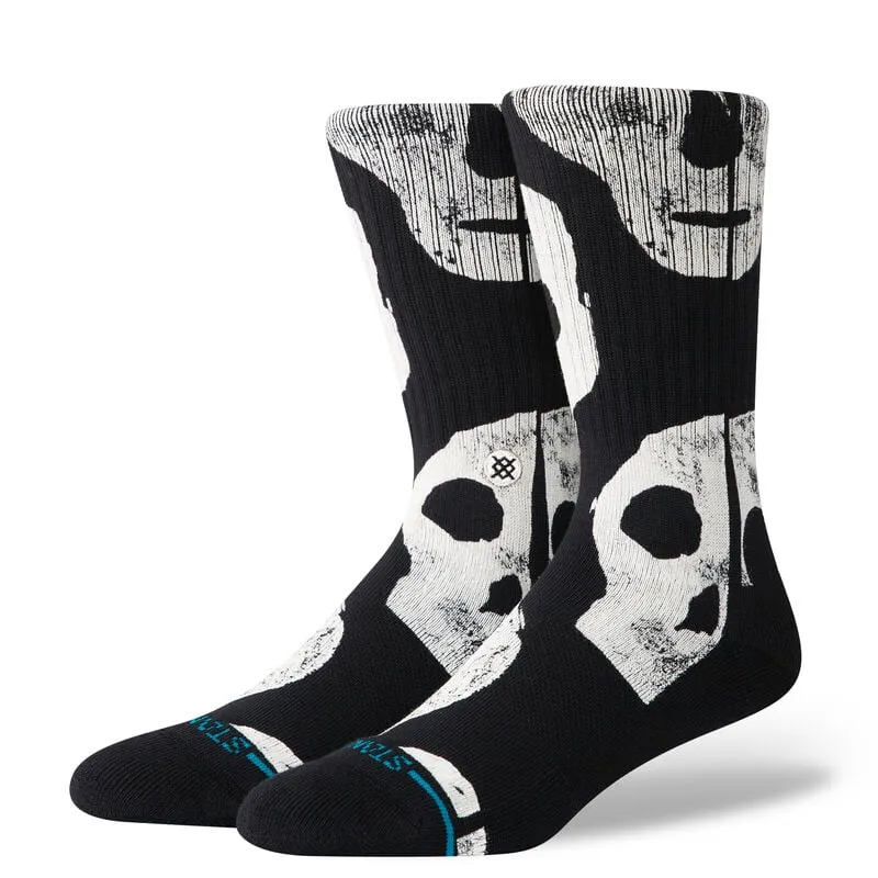 Stance Cotton Crew Jolly Rogers Medium Cushion Socks - BLACK sold by Sun Diego Boardshops
