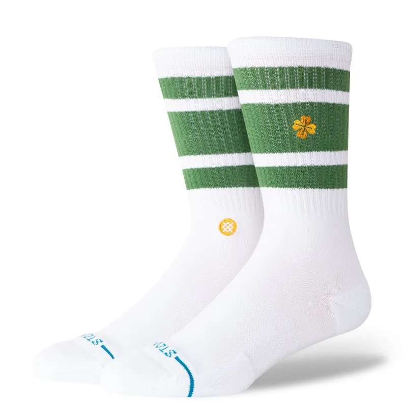 Stance Cotton Crew Feelin Lucky Medium Cushion Socks - GREEN sold by Sun Diego Boardshops