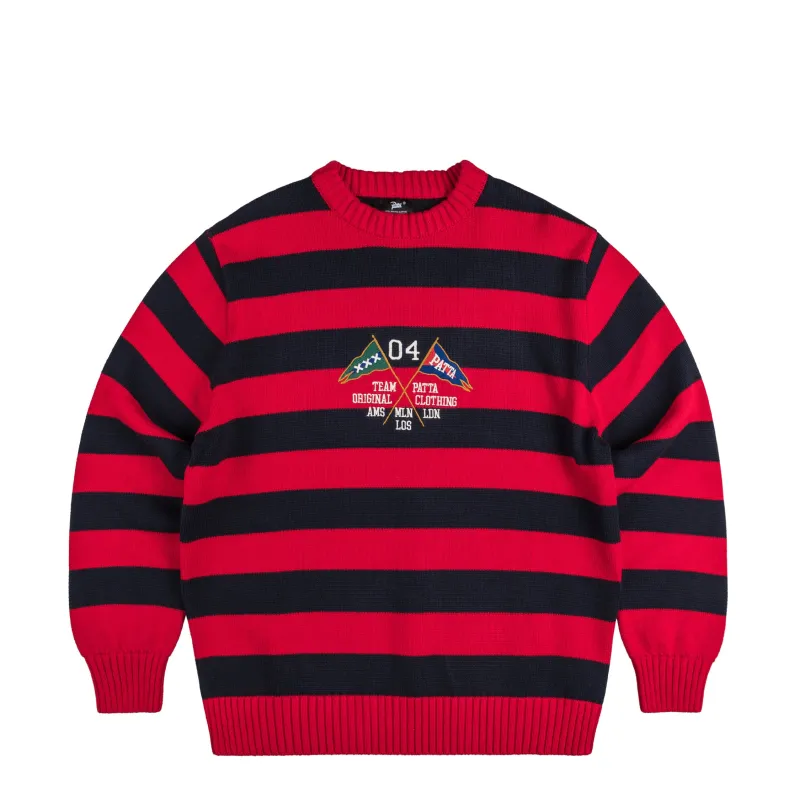Patta Striped Flag Knitted Sweater sold by Asphalt Gold