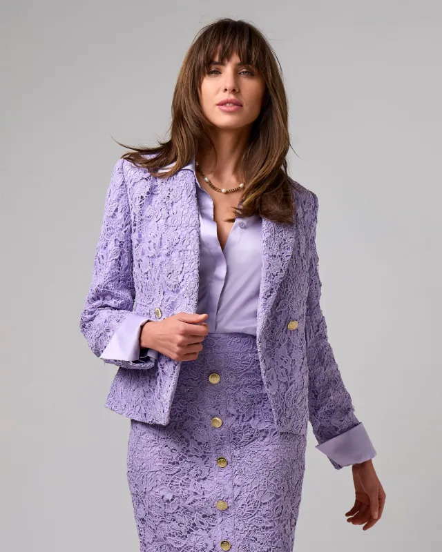 Corded Lace Blazer Sand Verbena sold by Boston Proper