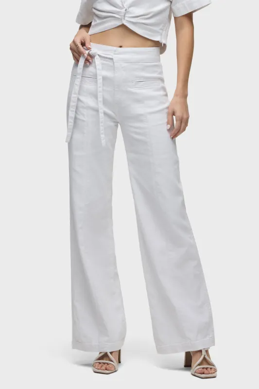 Tie Waist Pintucked Trouser Pant sold by Hudson Jeans