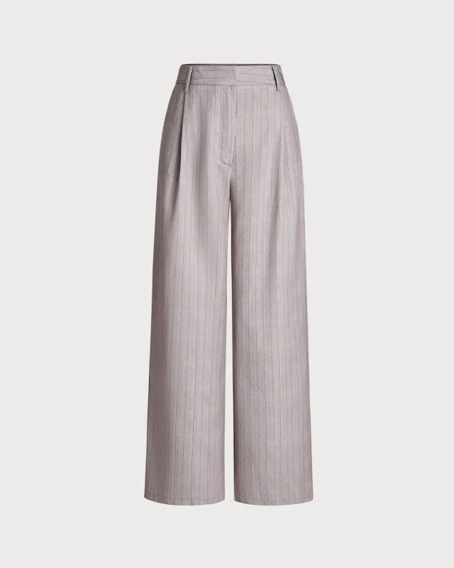 Khaki Striped Pocket Pants sold by rihoas