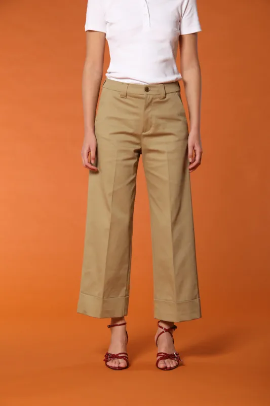  New York Studio Cropped women's chino pants in cotton twill Relaxed fit sold by Mason's