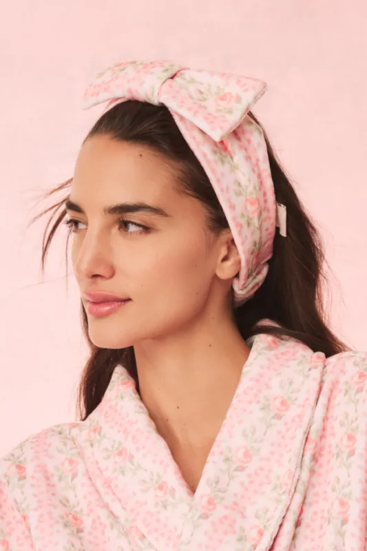 Bow Face Wash Beauty Headband - STRAWBERRY MACAROON sold by LoveShackFancy