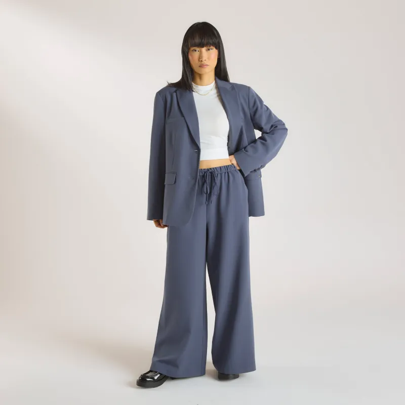 Relaxed-Fit Tailored Trousers - Blue sold by Lounge Underwear