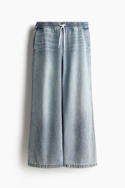 H&M - Denim pull-on trousers - Blue sold by H&M