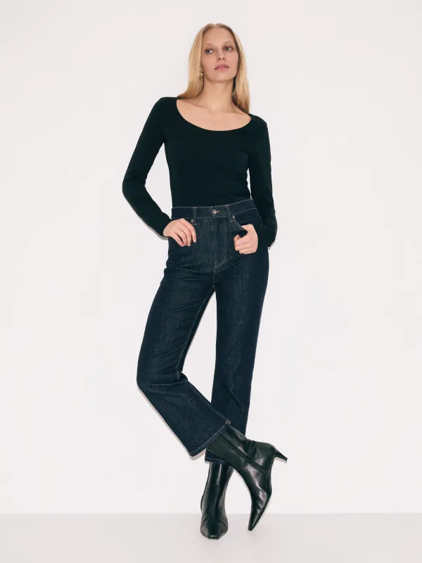 Ines Kick Flare Jean | Indigo sold by Jigsaw
