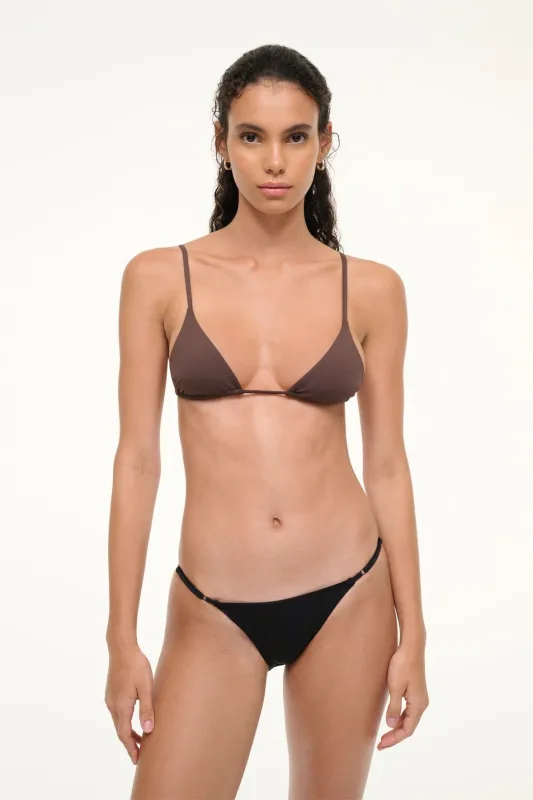 ALEXIS BIKINI TOP | DARK CHOCOLATE sold by STAUD