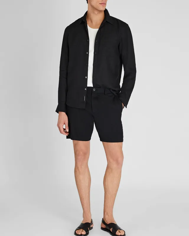 Slim Long-Sleeve Button-Down Linen Shirt sold by Club Monaco