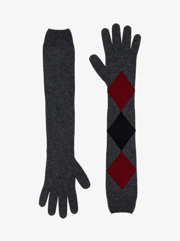 Vivian Gloves in Argyle Cashmere Knit sold by Proenza Schouler