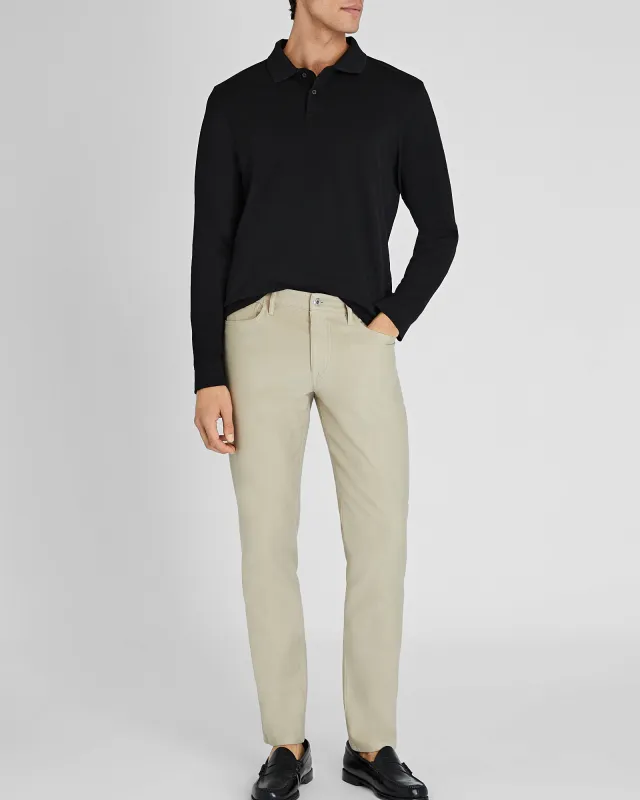 Long Sleeve Clean Piqué Polo sold by Club Monaco