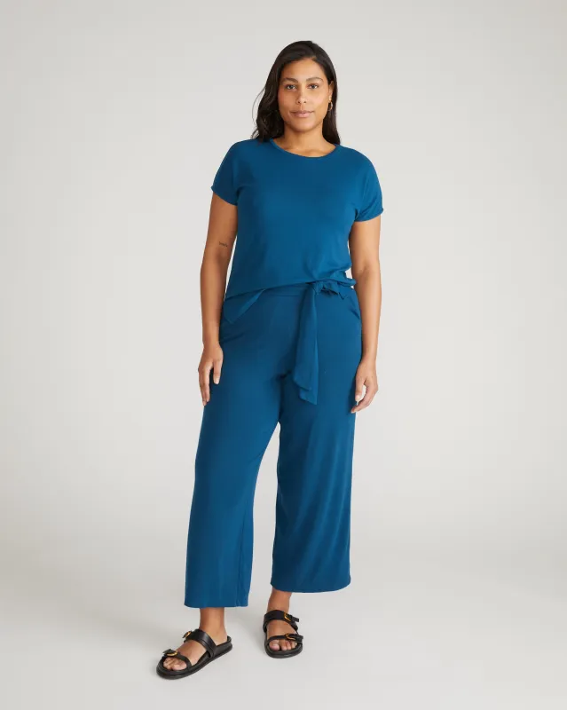 TravelKnit Relaxed Tee - Blue Teal sold by Universal Standard