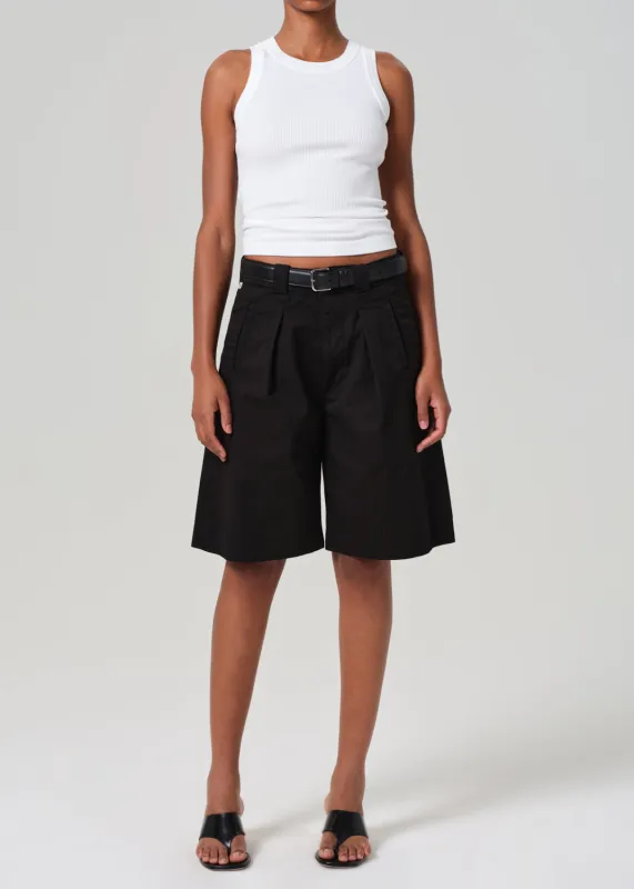 Cara Pleated Short in Black sold by Citizens Of Humanity