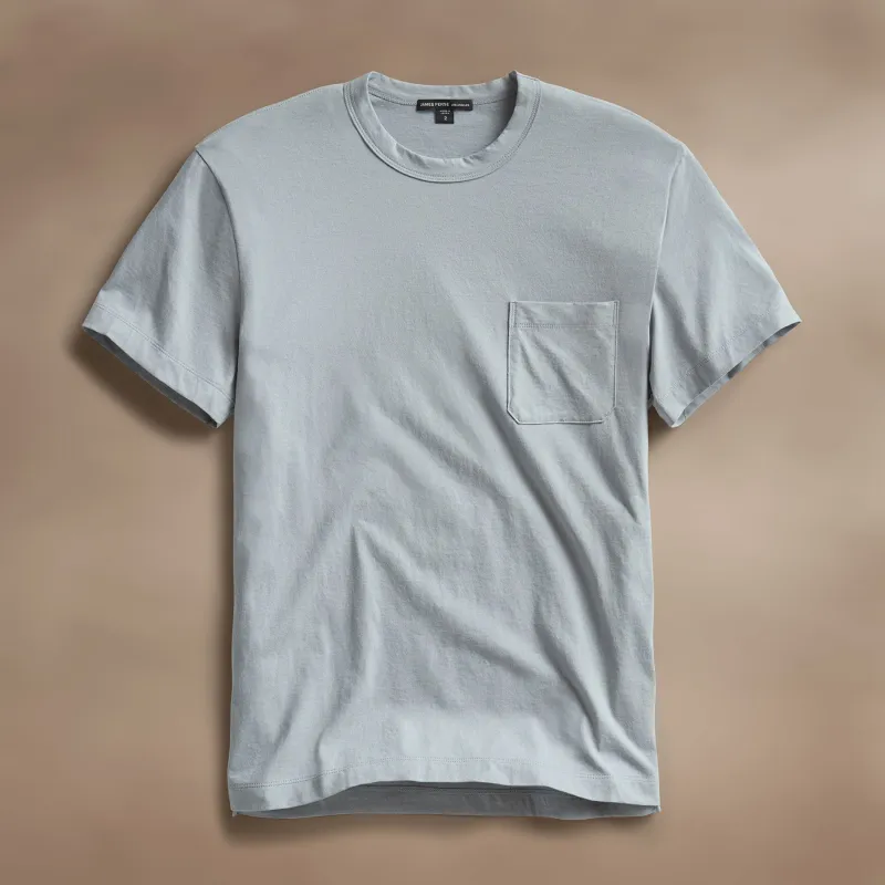 Cotton Linen Pocket Tee - Grey Sky sold by James Perse