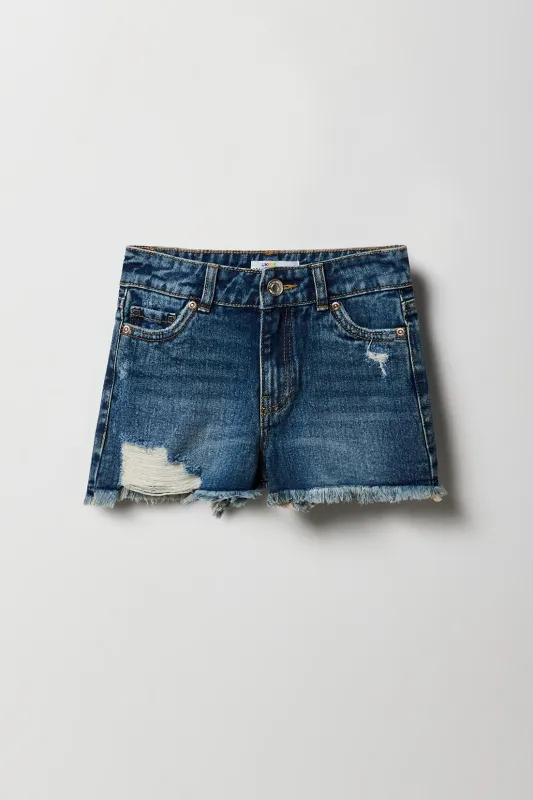 Girls High Rise Distressed Beach Short sold by Urban Planet