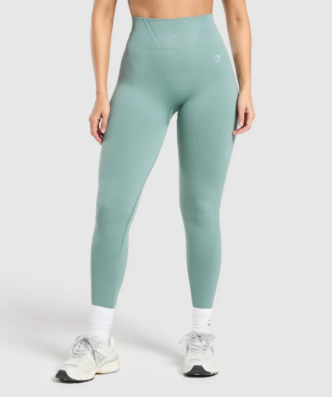 Gymshark Corset Seamless Leggings - Celeste Blue sold by Gymshark