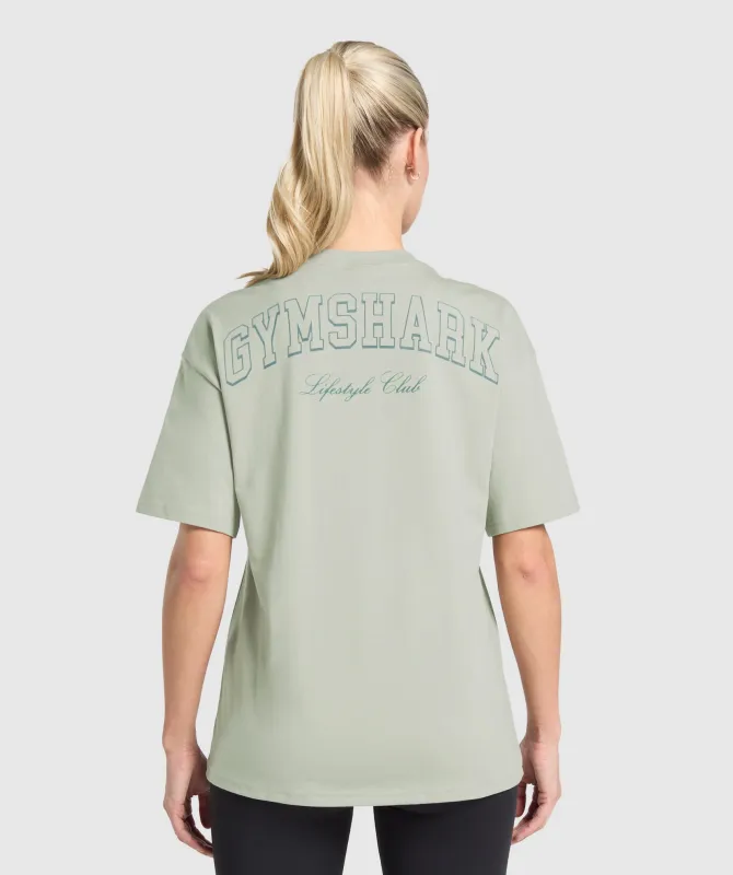 Gymshark Campus Classics Graphic T-Shirt - Stone Grey sold by Gymshark