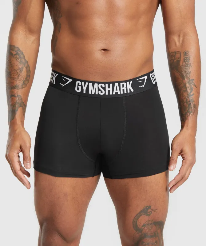 Gymshark Boxer Brief 3PK - Black/Graphite Grey sold by Gymshark