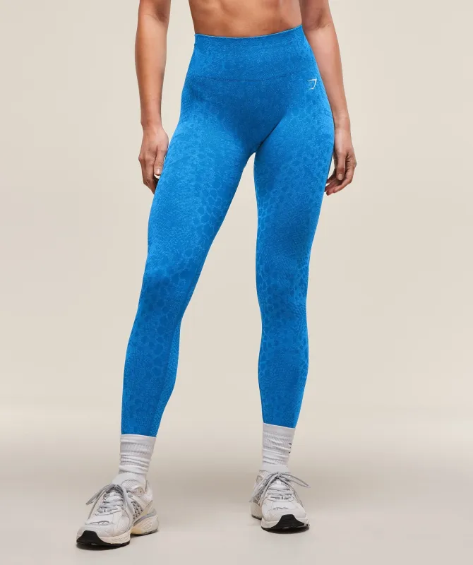 Gymshark Adapt X Whitney Animal Seamless Leggings - Barbell Blue/Gentle Blue sold by Gymshark