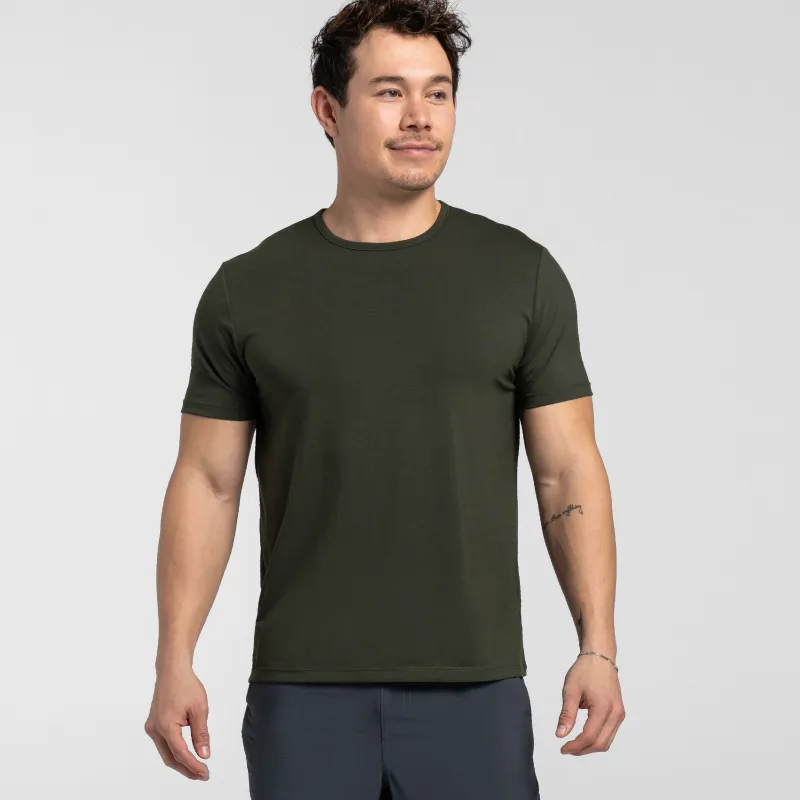 Green Hybrid Tee sold by Ash & Erie