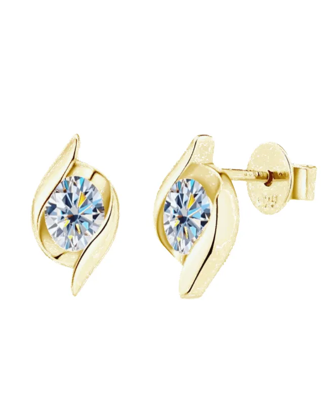1 Carat Diamond Gold Stud Earrings sold by Mason & Madison Co.