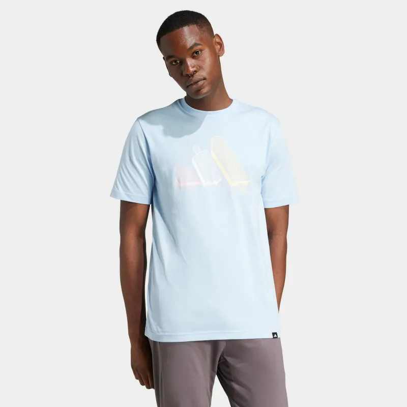 adidas Lounge Ice Graphic T-Shirt / Glow Blue sold by JD Sports
