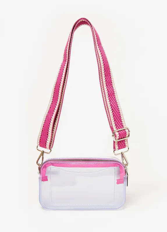 Clear Embroidered Crossbody Bag sold by Ashley Stewart