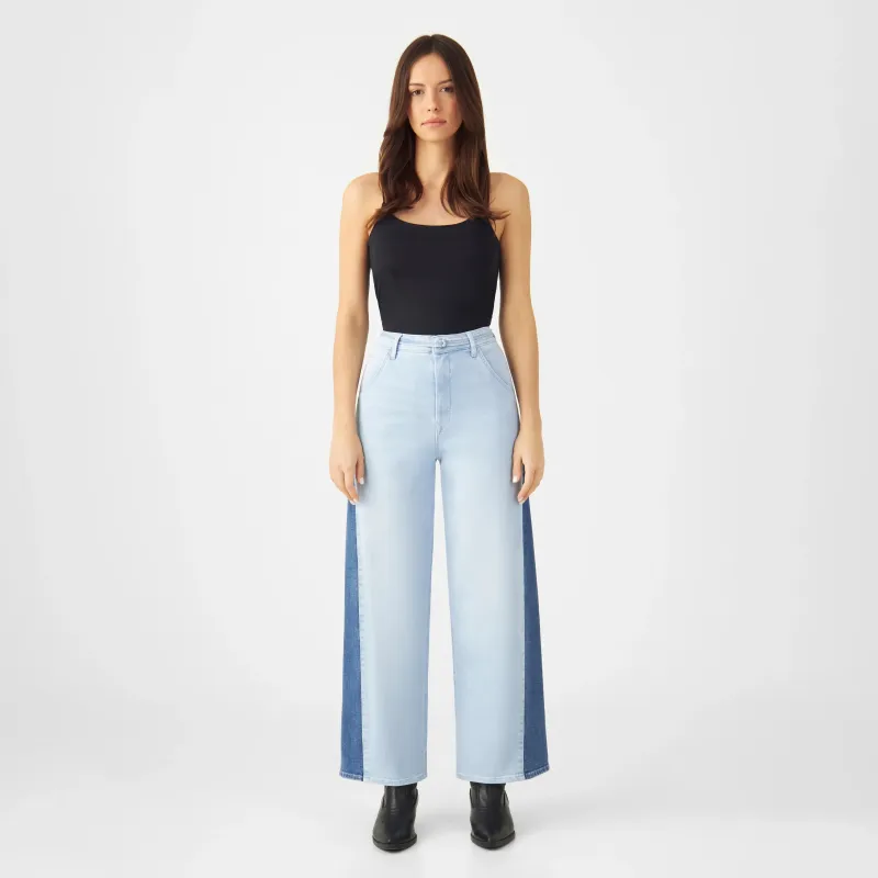 Blink Wide Cropped Jeans Two Tone sold by Ivalo.com