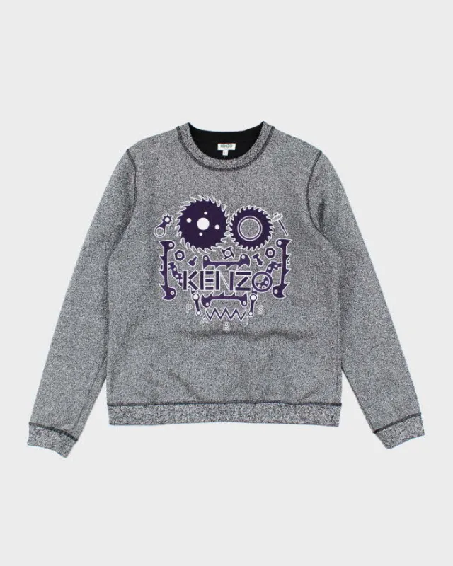 Vintage Kenzo Glitter Heavyweight Embroidered Sweatshirt - L sold by Rokit