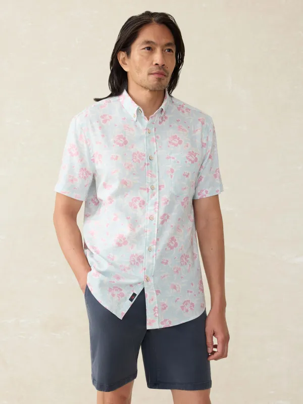 Short-Sleeve Breeze Shirt - Clear Waters Blossom sold by Faherty