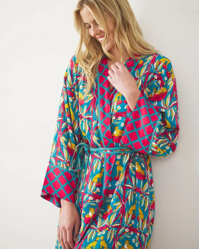 Royal Cheetah - Eco Satin Robe - Ruby & Jade sold by Printfresh