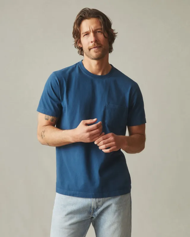 Men's Pocket Tee - Majolica Blue sold by American Giant