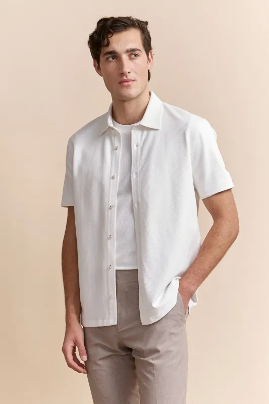 Textured knitted shirt sold by Tristan Style