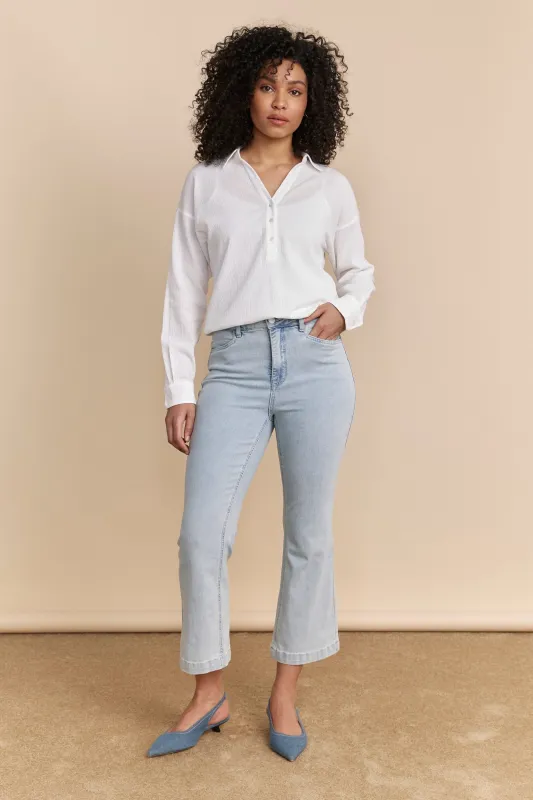 High waist crop flared jean sold by Tristan Style