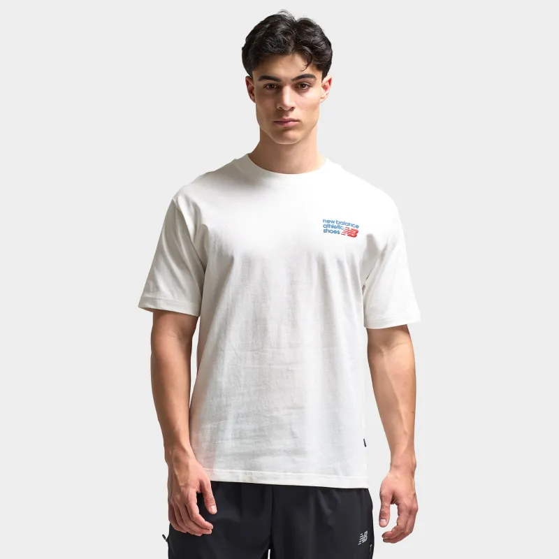 New Balance Athletics Relaxed Premium Logo T-Shirt / White sold by JD Sports
