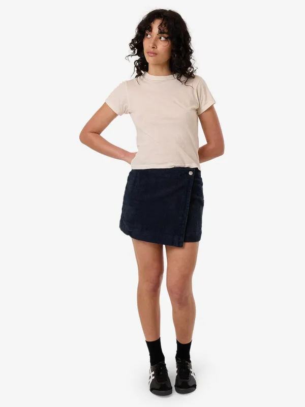 Blends Jacquard Marley Wrap Skirt - Indigo Overdye sold by Thrills