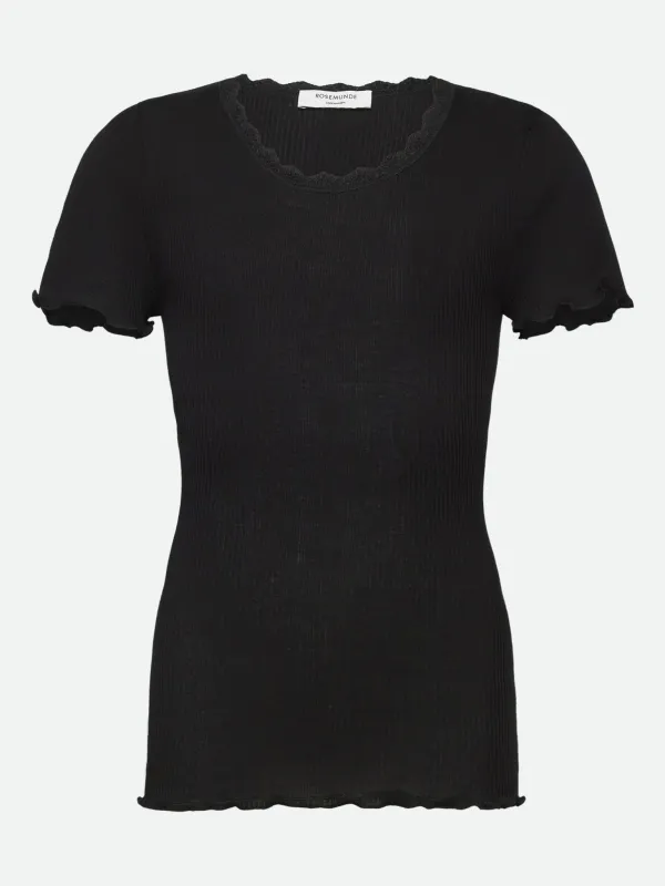 RKBalta SS Regular Lace T-shirt sold by Rosemunde Copenhagen