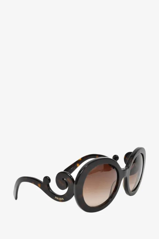 Prada Brown Tortoiseshell Swirl Side Sunglasses sold by Mine & Yours