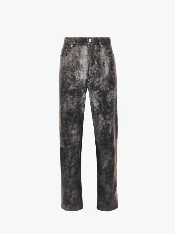 STRAIGHT LEG LEATHER TROUSERS sold by J.W. Anderson