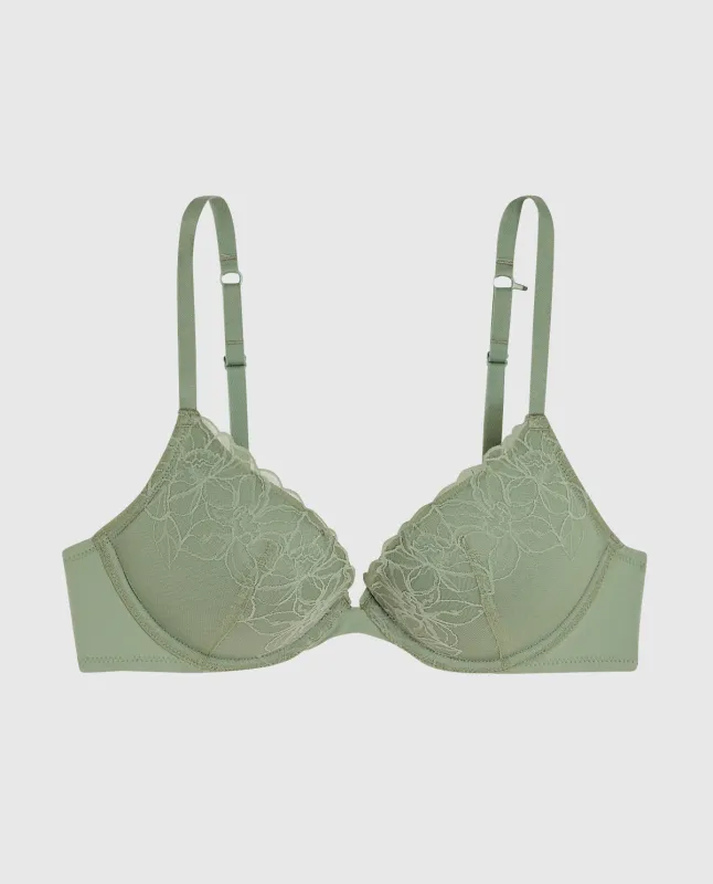 Lace Push Up Bra in Soft Sage sold by La SENZA