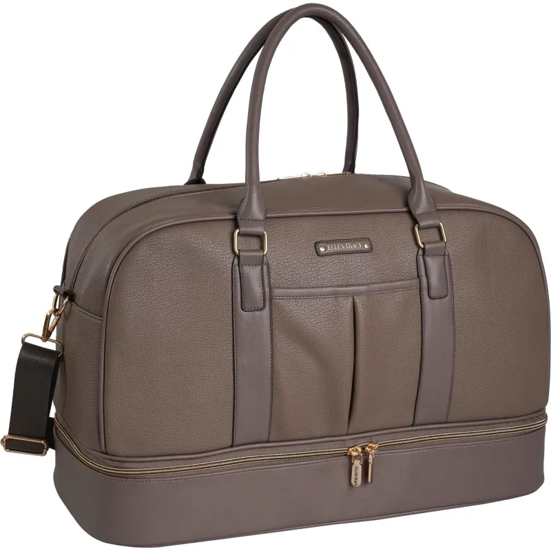 Ellen Tracy 20 Inch Light Pebble Grain Travel Weekender Duffle sold by Zulily