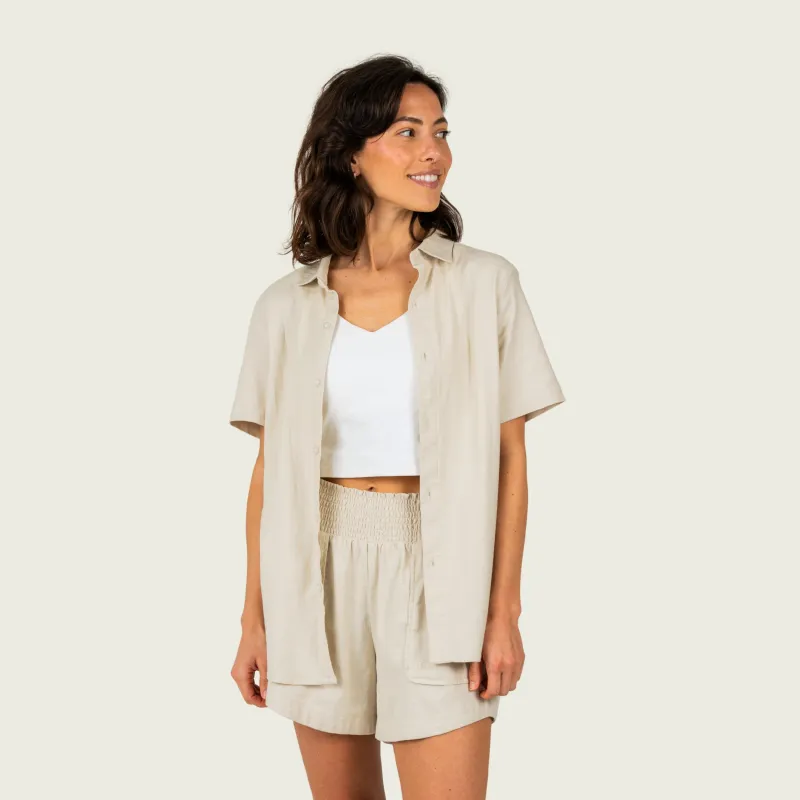 Women's Lowtide Linen Shirt sold by Marsh Wear Clothing
