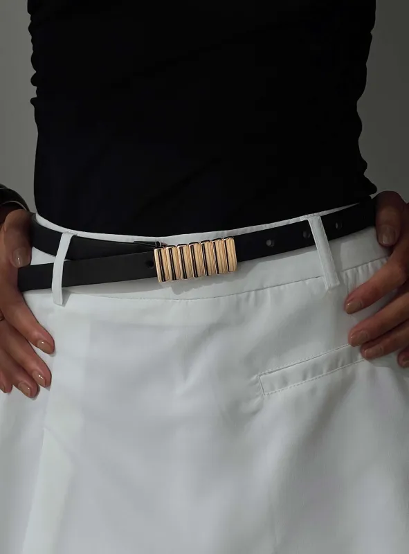 Jacques Belt Black / Gold sold by Princess Polly