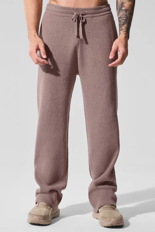 Scholar Straight Leg Sweatpant - Mushroom Heather sold by Alo Yoga